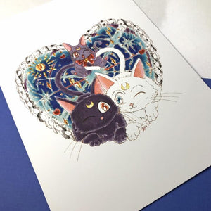 Cosmic Kitties Art Print