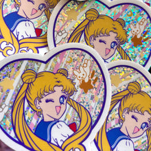 Cutie Moon Pretty Winker • Waterproof Vinyl Glitter Sticker