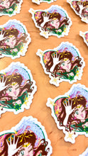 Floral Guardian Pretty Winker • Waterproof Vinyl Glitter Sticker