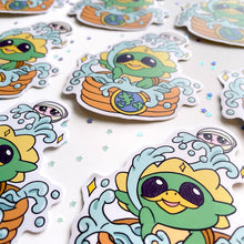 Kyuu-chan Playing in Kiddy Pool • 3" Matte Waterproof Vinyl Sticker