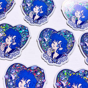 Bubble Baby Pretty Winker • Waterproof Vinyl Glitter Sticker