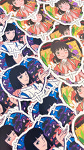 Onigiri Girl Pretty Winker • Waterproof Vinyl Glitter Sticker