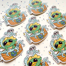 Kyuu-chan Playing in Kiddy Pool • 3" Matte Waterproof Vinyl Sticker