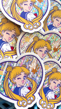 Cutie Moon Pretty Winker • Waterproof Vinyl Glitter Sticker