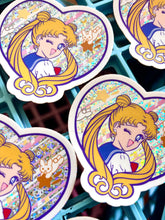 Cutie Moon Pretty Winker • Waterproof Vinyl Glitter Sticker