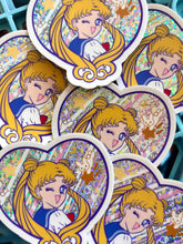 Cutie Moon Pretty Winker • Waterproof Vinyl Glitter Sticker