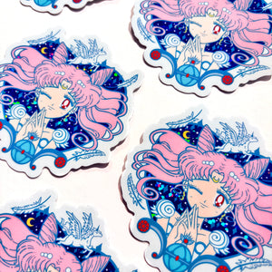 Princess Lady Pretty Winker • Waterproof Vinyl Glitter Sticker