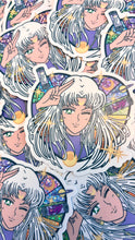 Faithful Feline Pretty Winker • Waterproof Vinyl Glitter Sticker