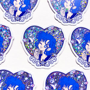 Bubble Baby Pretty Winker • Waterproof Vinyl Glitter Sticker
