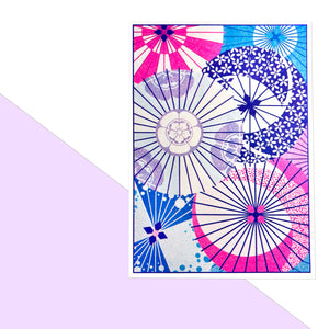 Parasol / Kasa • 5x7" Risograph Art Print