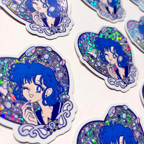 Bubble Baby Pretty Winker • Waterproof Vinyl Glitter Sticker