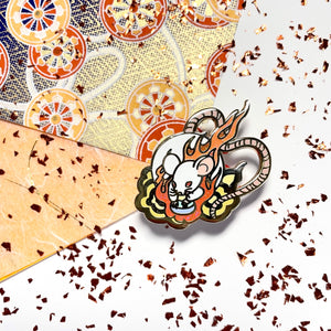 Nezumi ni Houju (Rat with Jewel) • Cool 😎 Enamel Pin