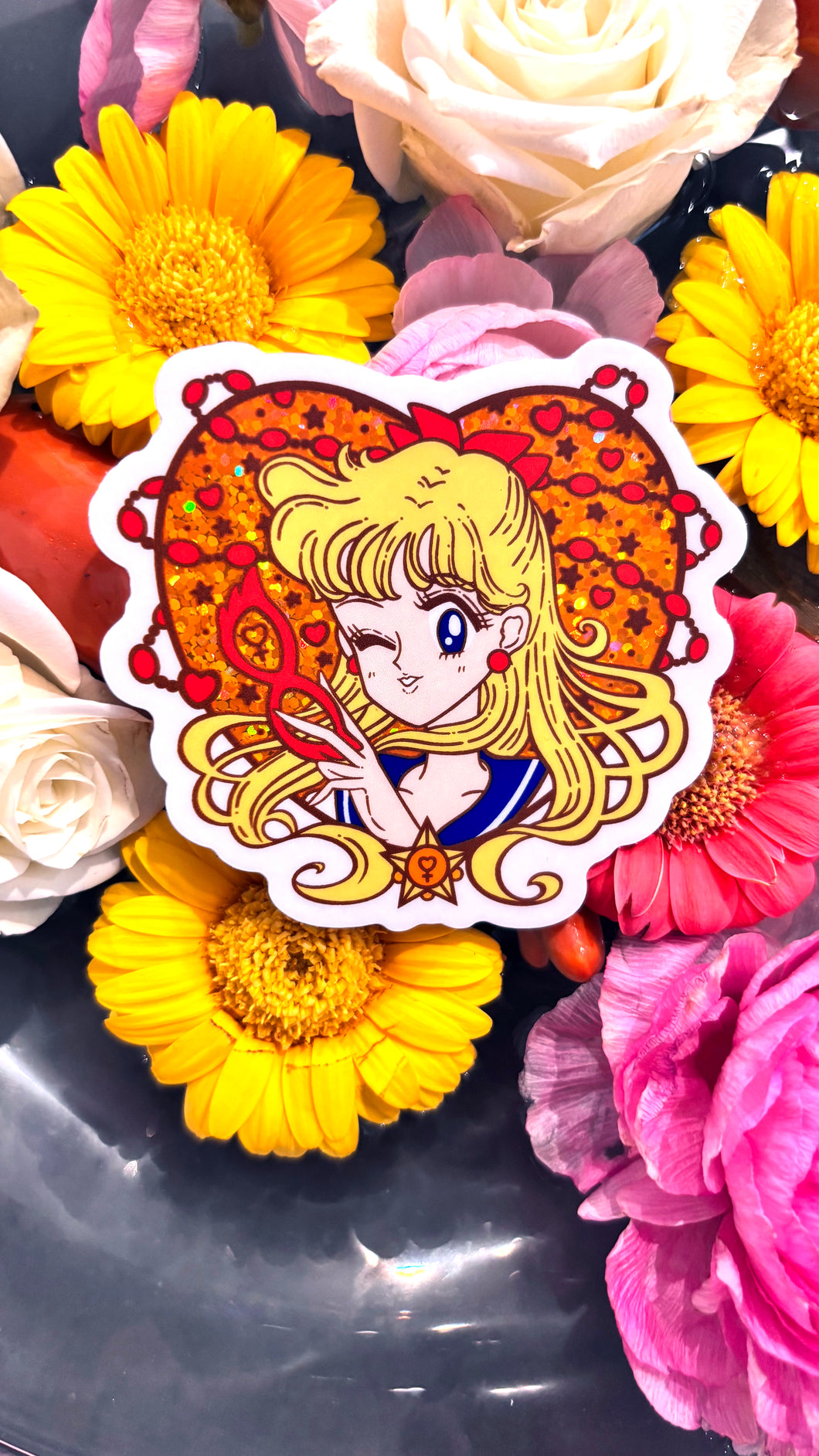 Dreamy Idol Pretty Winker • Waterproof Vinyl Glitter Sticker