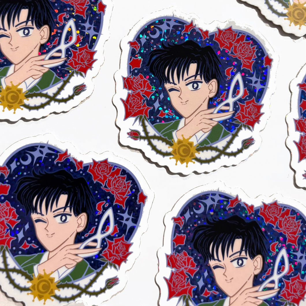 Helpless Hunk Pretty Winker • Waterproof Vinyl Glitter Sticker
