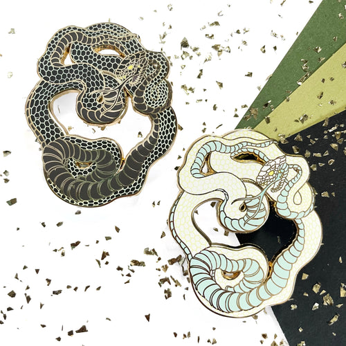 Snake / Hebi Traditional Tattoo Style • Enamel Pin