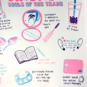 Crybaby Tools of the Trade • 8x8" Risograph Art Print