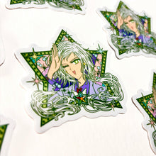 Emerald Star Pretty Winker • Waterproof Vinyl Glitter Sticker