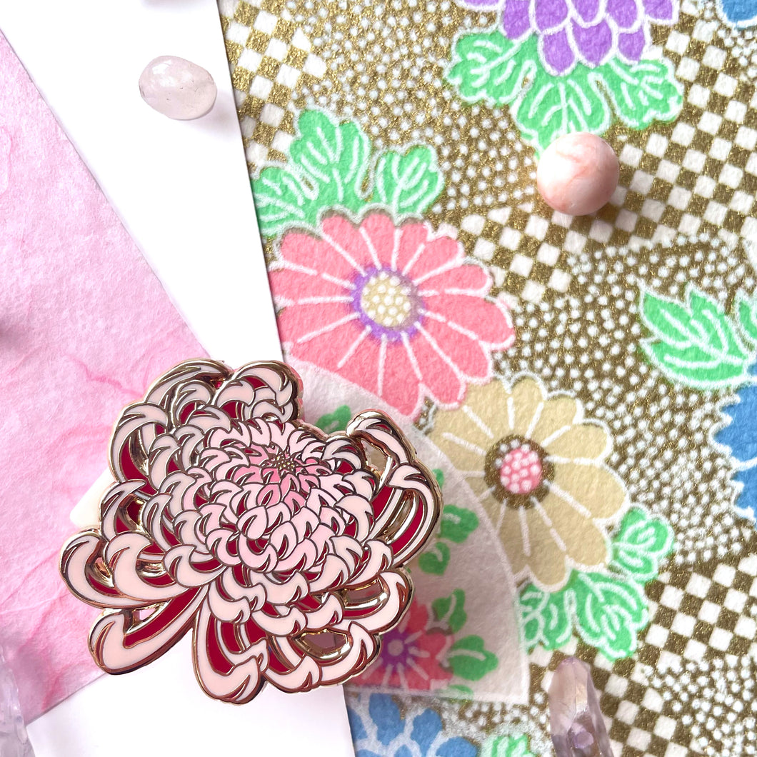 Kiku / Chrysanthemum #2 Enamel Pin