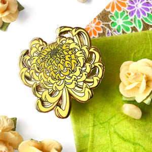 Kiku / Chrysanthemum #2 Enamel Pin