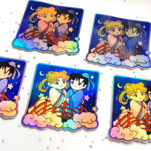 3" Tanabata Star-Crossed Lovers • Holographic Vinyl Sticker