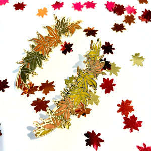 Momiji Color-Changing Maple Leaf Enamel Pin Set