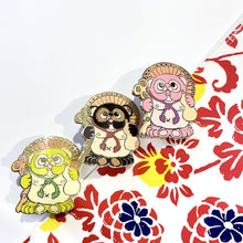 Kawaii Tanuki Statue Yokai Club Pin