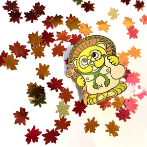 Kawaii Tanuki Statue Yokai Club Pin