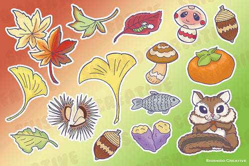 4x6 Koyo Autumn / Fall Vinyl Sticker Sheet