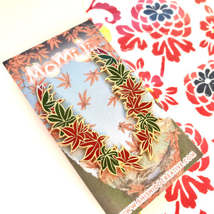 Momiji Color-Changing Maple Leaf Enamel Pin Set