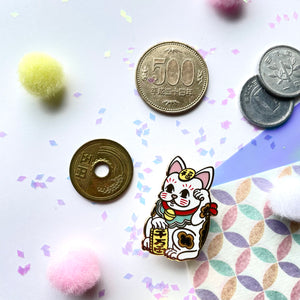 Maneki Neko Enamel Pin