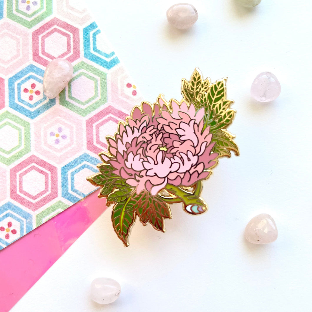 Peony / Botan Japanese Flower Pin