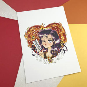 Fire Miko Art Print