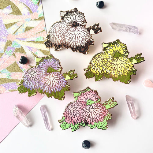 Kiku / Chrysanthemum #1 Enamel Pin