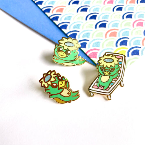 Kyuu-Chan Kappa Yokai Club Pin