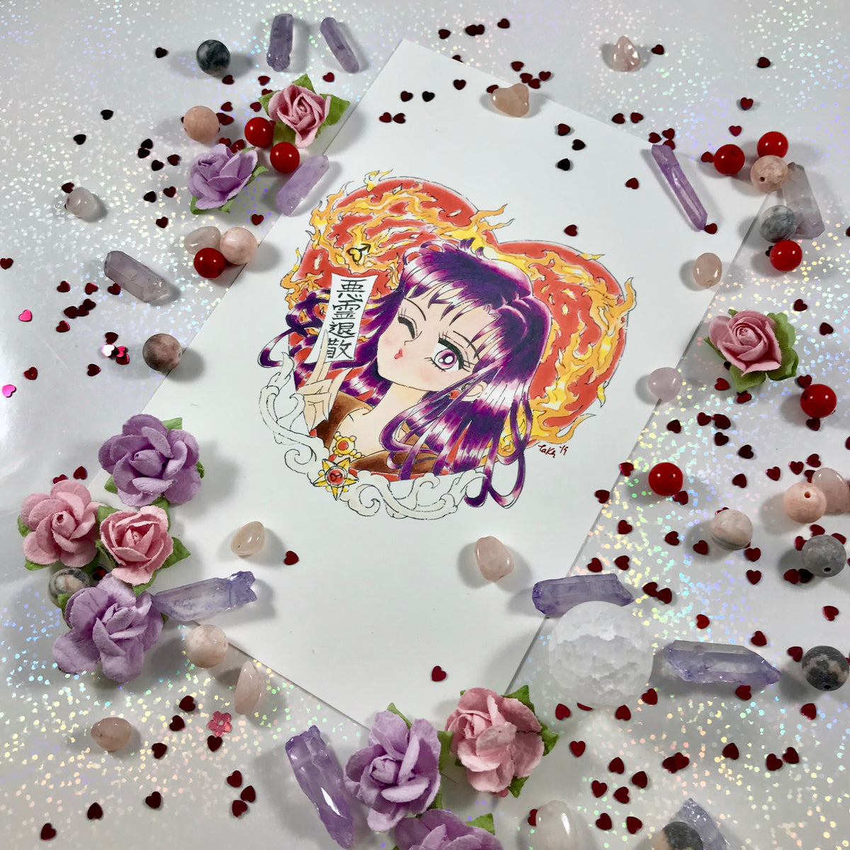 Fire Miko Art Prints – Shishido Creative