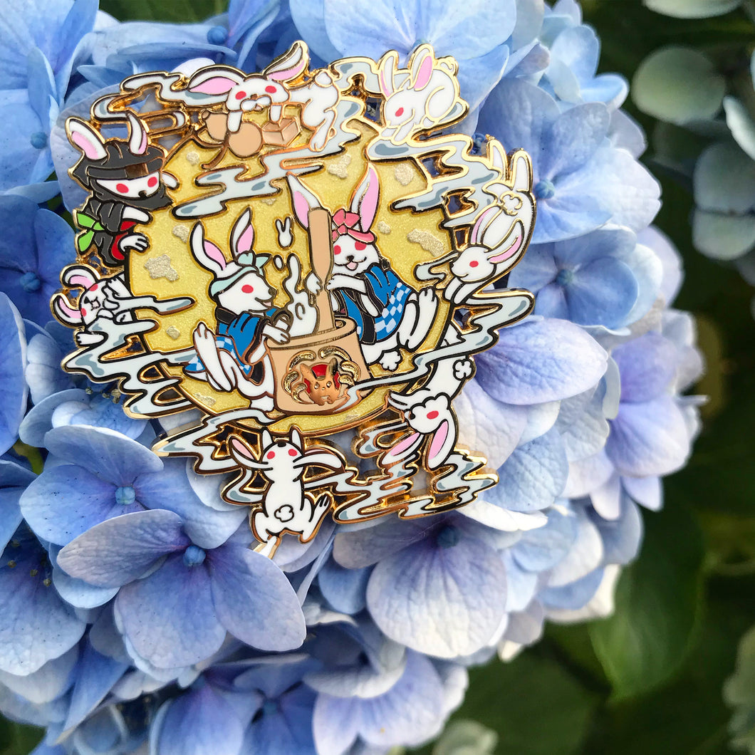 Otsukimi Rabbit Harvest Festival Enamel Pin