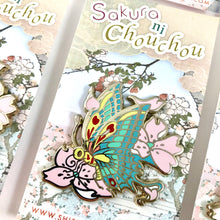 Sakura ni Chouchou Cherry Blossom Butterfly Enamel Pin