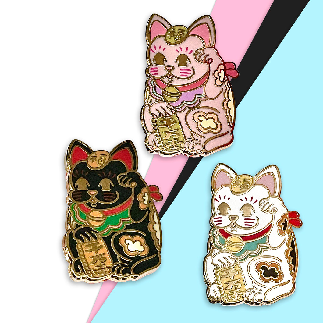 Maneki Neko Enamel Pin