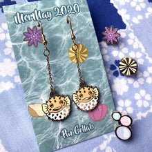 Pufferfish Fugu Dangling Earrings • Mermay Collab