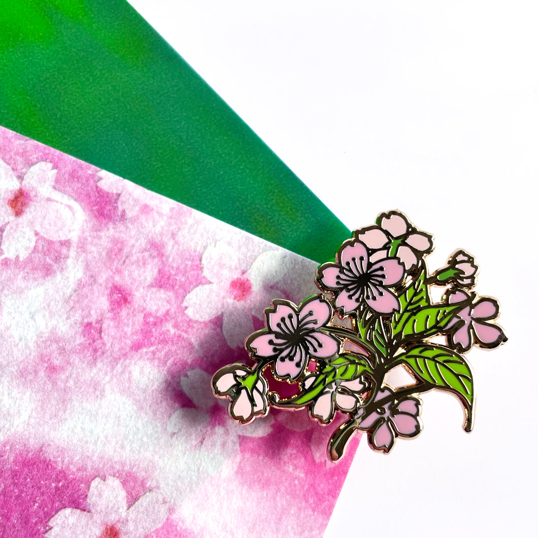 Sakura Branch Flower Pin