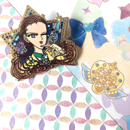 Sapphire Star Enamel Pin