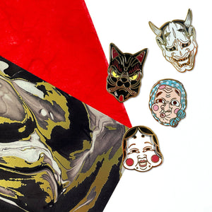 Yokai Mask Pin Set